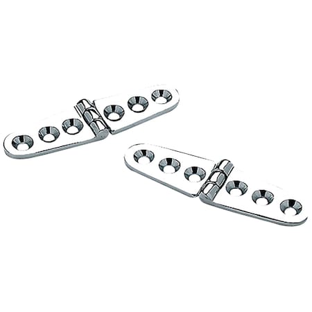 Seachoice Chrome Plated Brass Strap Hinges (1 Pair Per Pack) 33831